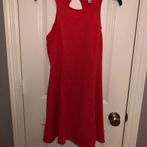 red/ orange tank dress, stretchy material